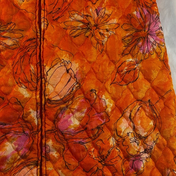 1960s Burnt Orange Loungees Puffer Housedress - Picture 2 of 9